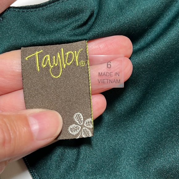 🎉3x HP!🎉 NWT: Taylor, maxi/long Evergreen dress/gown - Picture 8 of 15